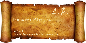 Luncanu Piroska névjegykártya
