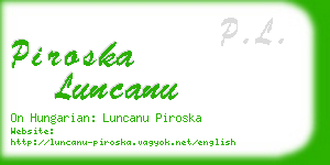 piroska luncanu business card